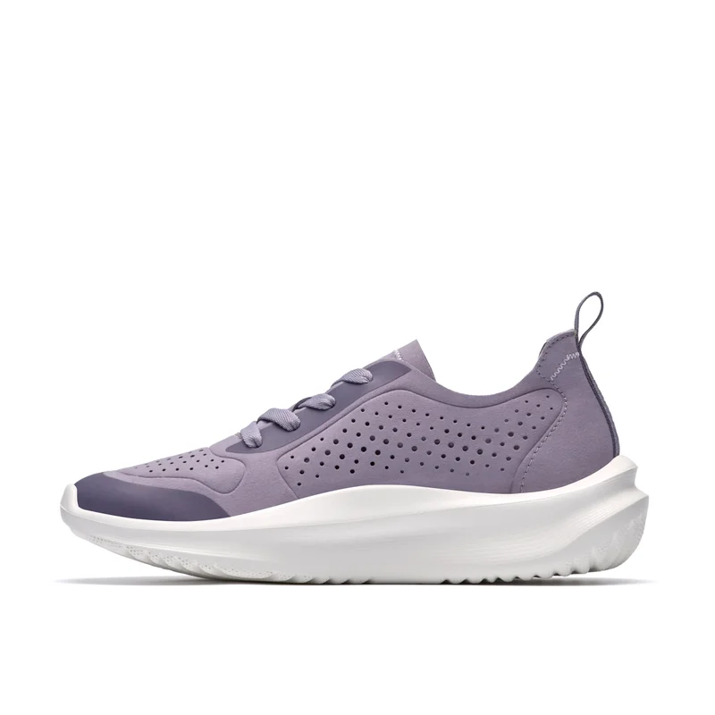 clarks Solevana Tie Purple Grey